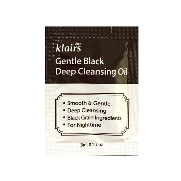 Sample dầu tẩy trang Klairs gentle black deep cleansing oil 3ml