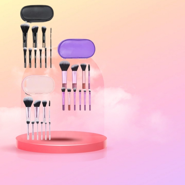 Bộ cọ trang điểm Jary Make Up Brush - Set 10 cây kèm túi da PU cao cấp nhỏ gọn , tiện lợi chính hãng