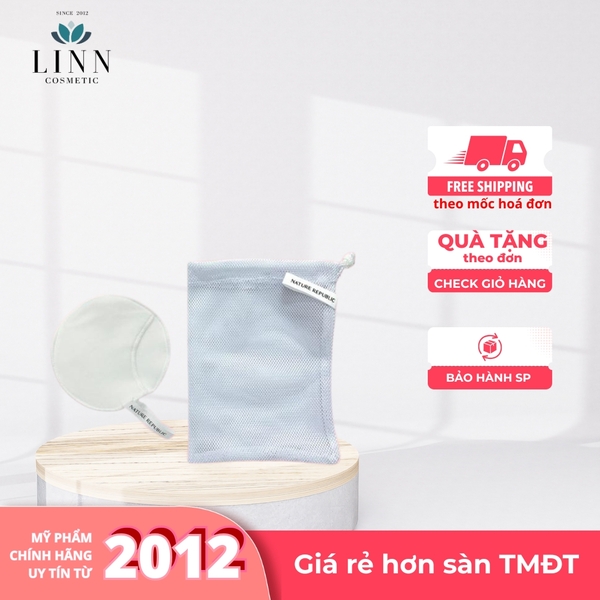 Bông tẩy trang vi sợi Nature Republic – tái chế, thân thiện môi trường, tiết kiệm