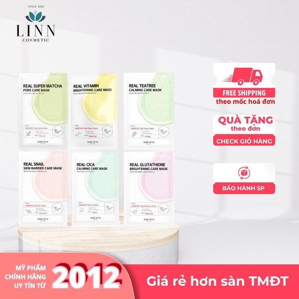 Mặt nạ dưỡng da Some By Mi ốc sên Real Snail skin barrier- cica calming care mask 20g - chính hãng