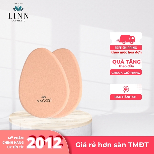 Bông Phấn Ướt Vacosi Hình Giọt Nước BP15 (2 Cái)