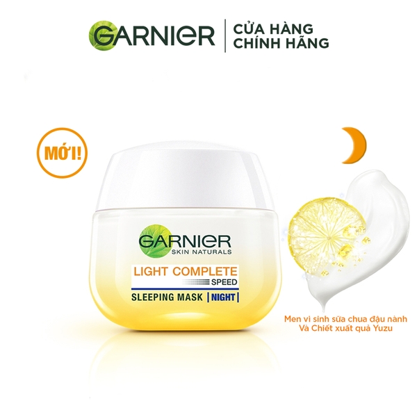 Mặt nạ ngủ Garnier dưỡng đêm tinh chất sữa chua sáng da 18ml