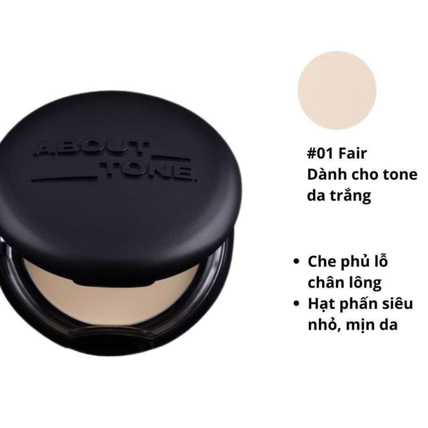Màu #01 Fair  Phấn Phủ Dạng Nén About Tone Blur Effect 9g