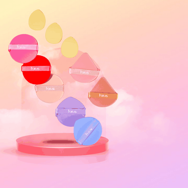Horus Bộ 10 bông mút trang điểm Makeup Puff Set đa năng nhiều size - bông mút tán nền horus cao cấp