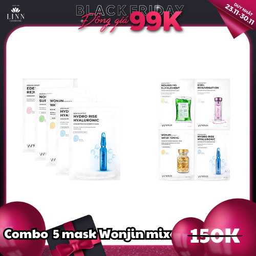 Combo Mix 5 miếng WONJIN EFFECT (4 màu)