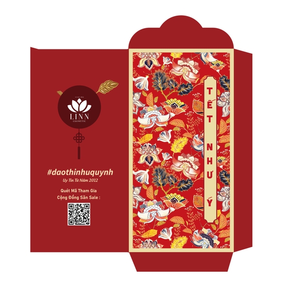 Túi 5 bao lì xì Tết Như Ý