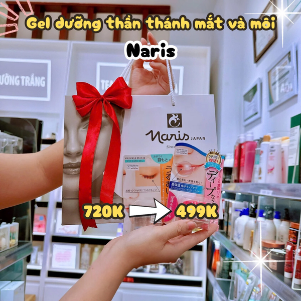 Combo 2 Gel dưỡng thần thánh mắt và môi Naris