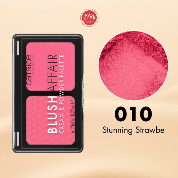 Bảng má hồng Catrice Blush Affair Cream & Powder Palette màu #010 Stunning Strawberry
