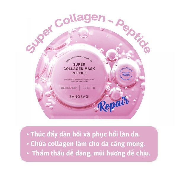 Mặt nạ Banobagi dưỡng da bổ sung Vitamin Vita Genic Jelly Mask Giấy Stemcell BANOBAGI dưỡng ẩm 30ml