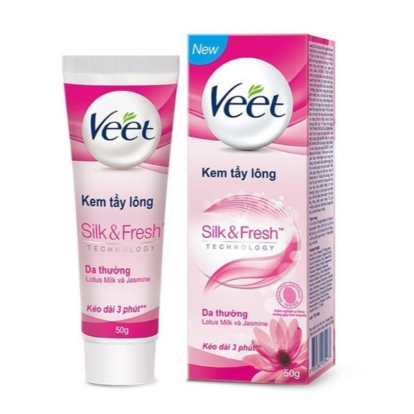 Kem tẩy lông Pháp Veet Silk and Fresh Pure xanh dương, hồng, xanh lá 25g- 50g- 100g (bản mới)
