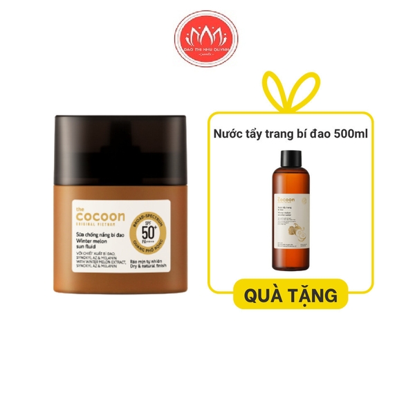 Kem chống nắng Cocoon bí đao - Sữa chống nắng bí đao 5ml - 15ml - 50ml chính hãng mua 1 tặng 1 - daothinhuquynh