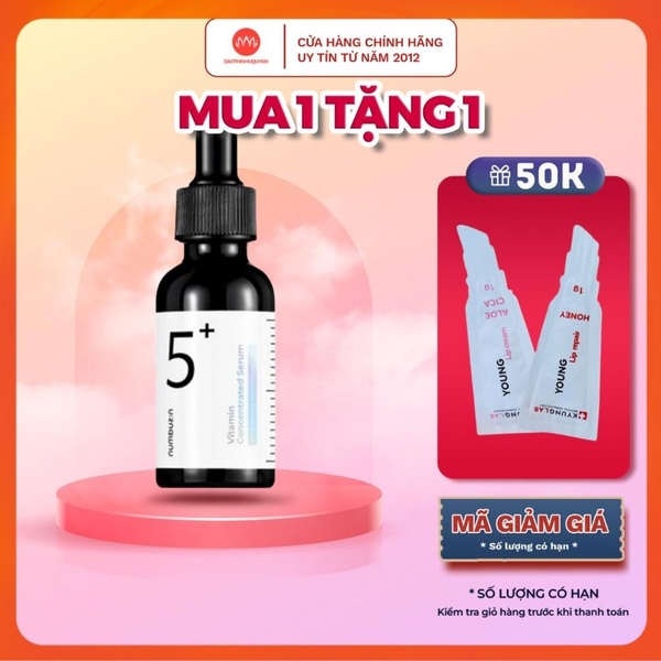 Serum Trắng Da Mờ Thâm Nám Tinh chất numbuzin No.5 Vitamin Concentrated Serum đậm đặc