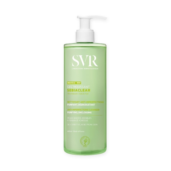 Gel rửa mặt làm sạch, loại bỏ tế bào da chết SVR SEBIACLEAR GEL MOUSSANT 200ml- 400ml