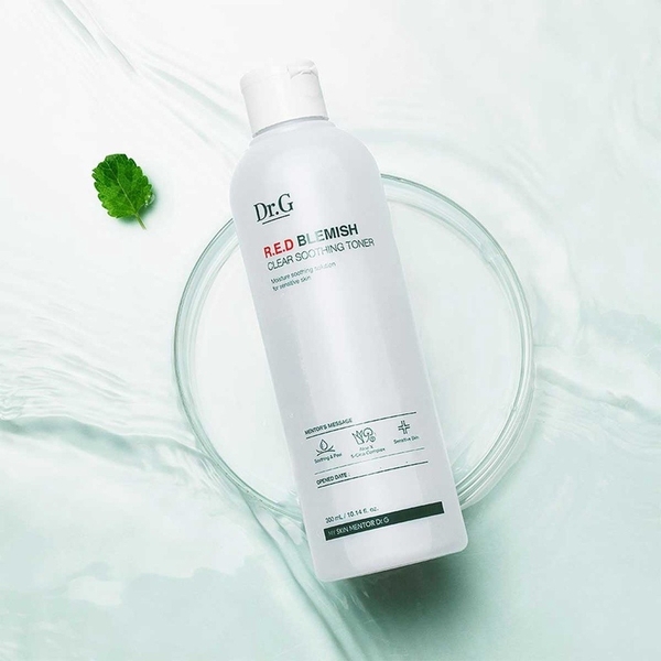 Nước hoa hồng Dr.G Dưỡng Ẩm, Làm Dịu Da Mẩn Đỏ  R.E.D Blemish Clear Soothing Toner 30ml- 300ml