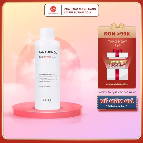 Nước Hoa Hồng Làm Dịu Da Chiết Xuất Rau Má BIOHEAL BOH Panthenol Cica Blemish Toner 250ml
