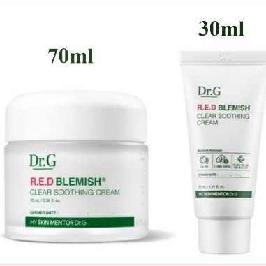 Kem dưỡng Dr.G dưỡng ẩm và phục hồi R.E.D Blemish Clear Soothing Cream DrG RED 10ml 30ml 70ml chính hãng  daothinhuquynh