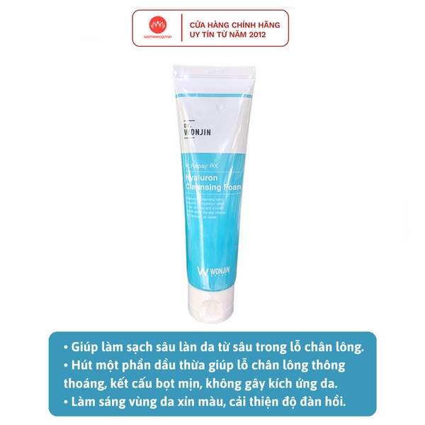 Sữa rửa mặt WonJin Hyaluron - Hydro Vial- Water Toning Cleansing Foam Vàng - Trắng - Xanh Dương- 80ml - 100ml Chính hãng
