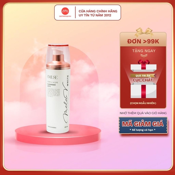 Sữa rửa mặt mờ nám và tàn nhang OMUSE MelaV White Cleanser 120ml