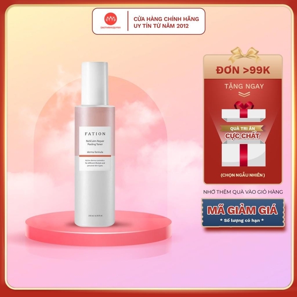 Nước Hoa Hồng Tẩy Tế Bào Chết FATION NoSCalm Repair Peeling Toner 200ml