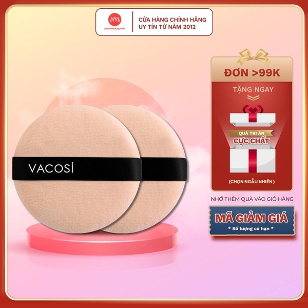 Bông Phấn Khô Vacosi Tròn Size To BP08 - Size Nhỏ BP01