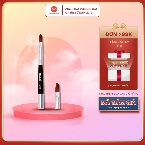 Cọ Môi Vacosi Lông Dài - Vỏ Trắng  Lip Pro Brush L02