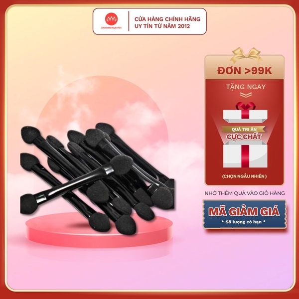 Cọ Mút Tán Màu Mắt 2 Đầu Nhỏ Vacosi Collection Pro Makeup CM13 (Bịch 10 Cây)