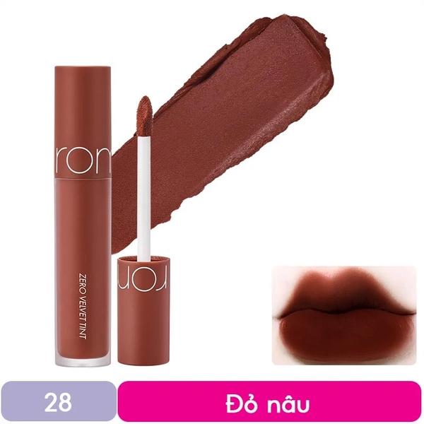 Son Kem Lì Romand Zero Velvet Tint #28 SPICY NUT