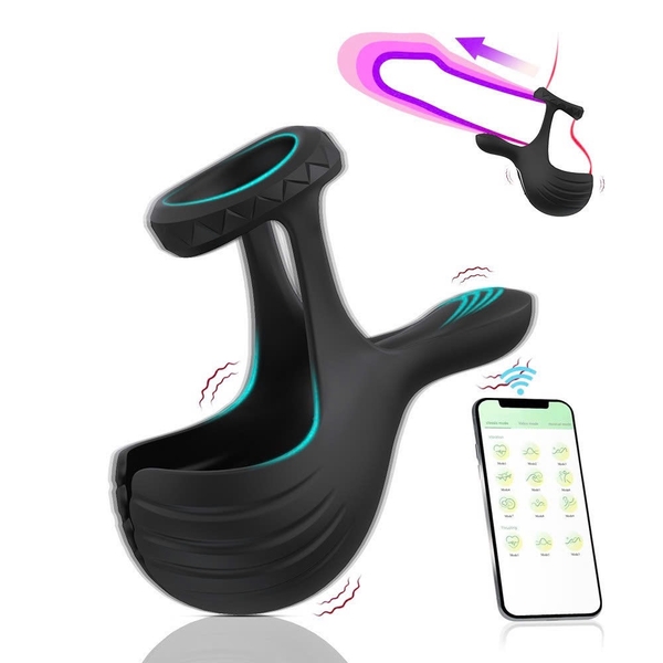 Vòng khóa rung kết hợp massage bìu dái