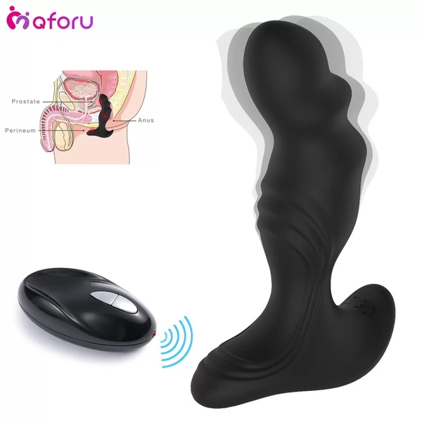 Anal plug massager rung đa tần kích thích tuyến tiền liệt- đồ chơi hậu môn cho nam giới