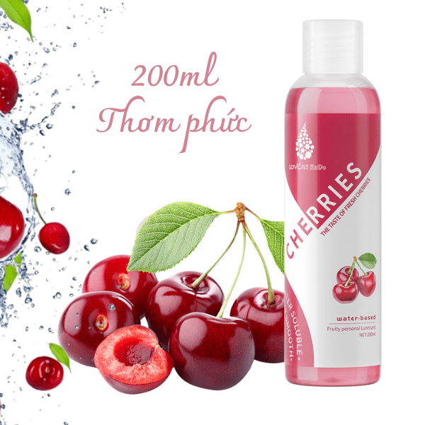 Gel bôi trơn MizzZee 200ml hương Cherry thơm phức lành tính