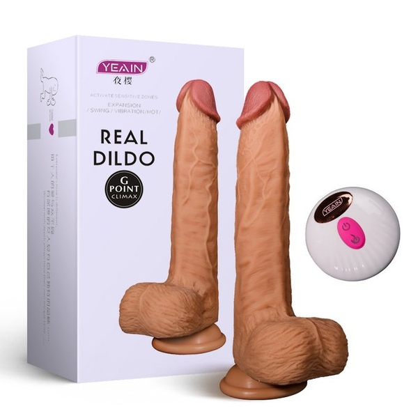 Dương vật giả cao cấp rung ngoáy sưởi ấm Yeain Real Dildo 8 Inch