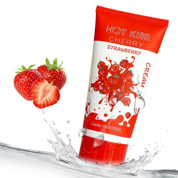 HOT KISS Gel bôi trơn hương dâu & cherry 200ml