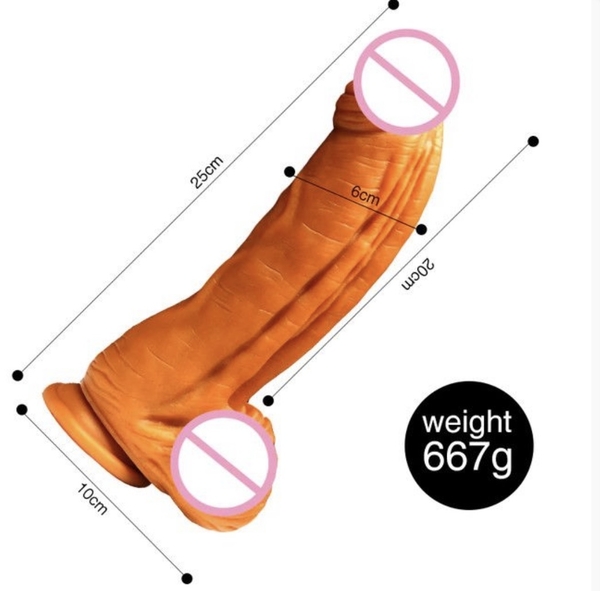 Huge Dildo 25cm - Dương vật giả size khủng siêu mềm dẻo