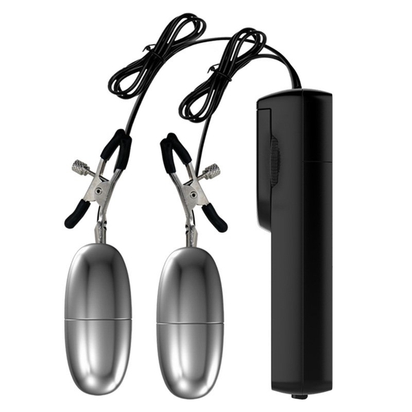 Kẹp vú rung inox đa tần số Nipple Sextoy