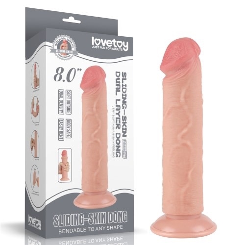 8'' Sliding Skin Dual Layer Dong Flesh