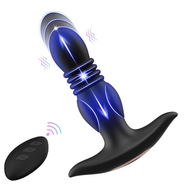 Aisha Milos 0388 Dụng cụ massager hậu môn rung thụt điều khiển từ xa