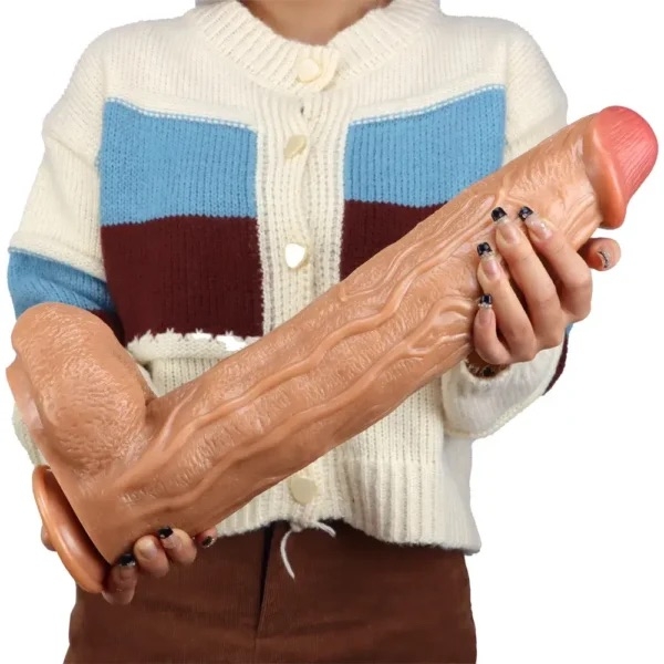 Dương vật giả Size Khủng 42cm x 7,5cm màu nâu da