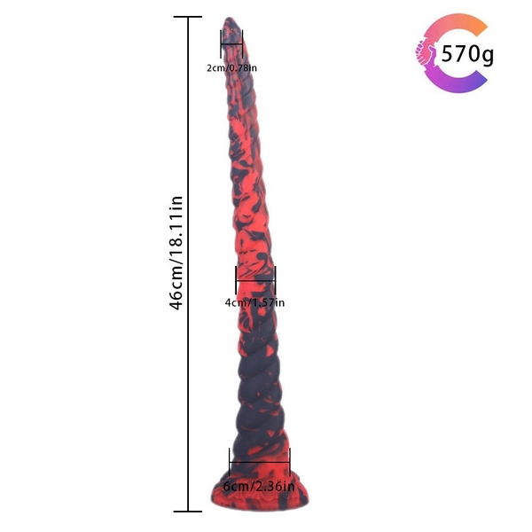 Xúc tua bạch tuộc đa tần đen đỏ 46cm