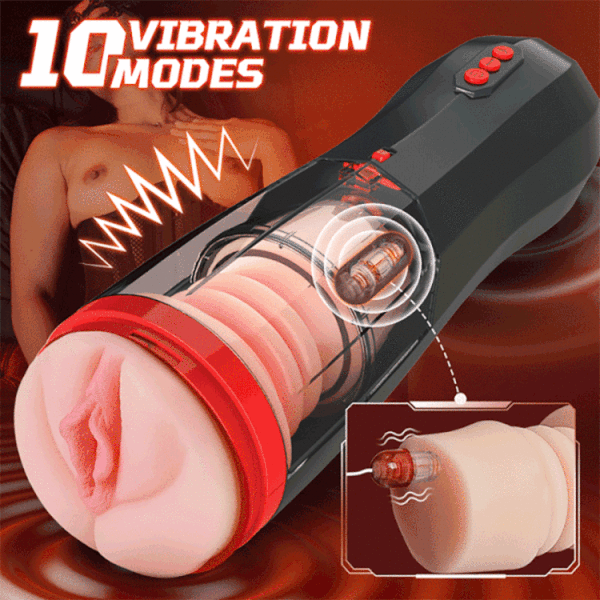 Cốc thủ dâm tạo hình âm đạo rung thụt mạnh đa chế độ tao cảm kích thích hưng phấn chân thật