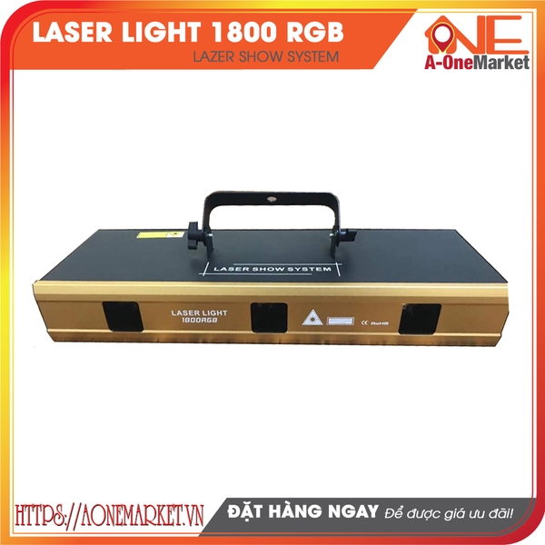 Đèn Laser Light 1800RGB 3 Mắt 7 Màu Cao Cấp