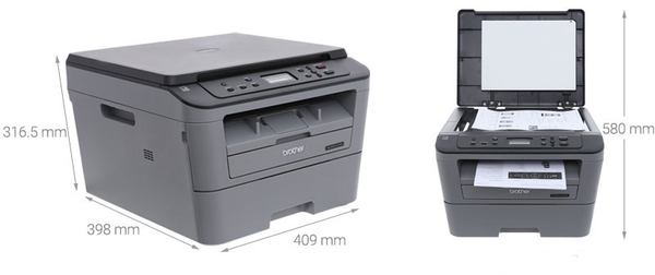 kích thước Máy in laser đa năng Brother DCP L2520D