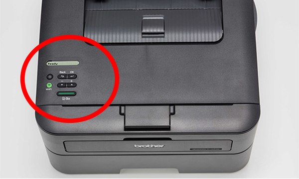 màn hình LCD của máy in laser đen trắng Brother L2361dn