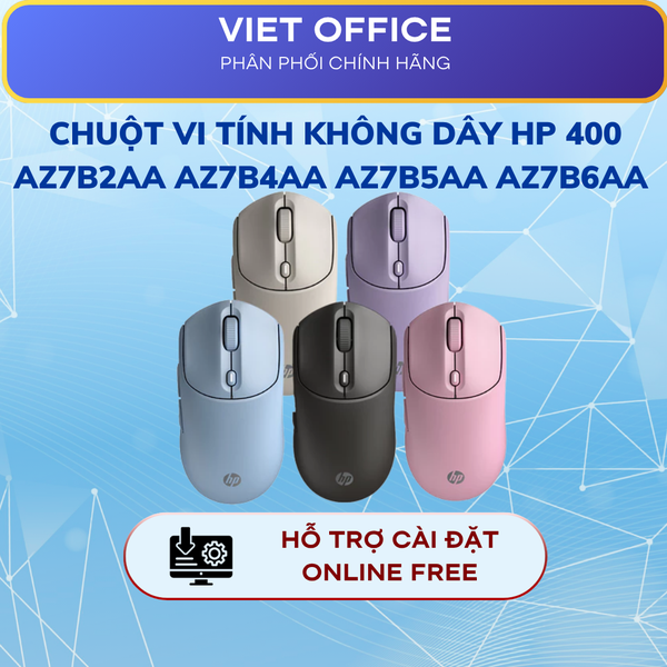 Chuột Không Dây Chống Ồn HP 400 Silent Wireless Mouse - Kết Nối Bluetooth + 2.4GHz, Chính Hãng