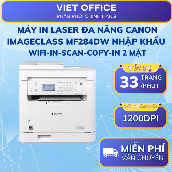 Máy In Laser Đa Năng Canon imageCLASS MF284DW Nhập Khẩu WiFi In Scan Copy In 2 Mặt