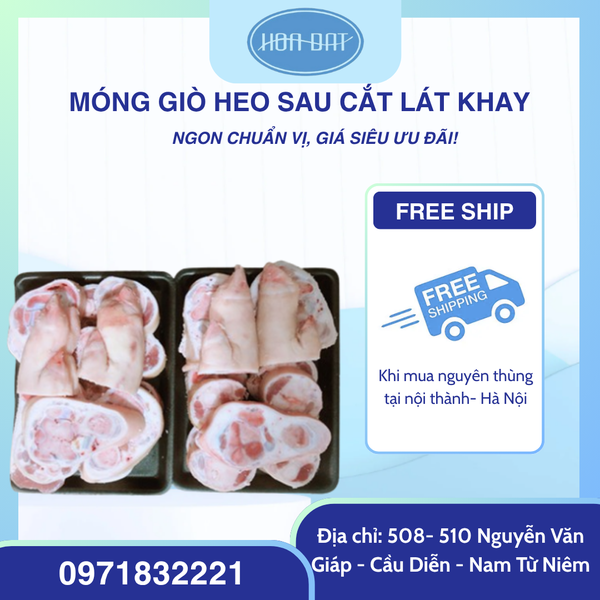 🐷 Móng giò Heo sau cắt lát khay 1kg
