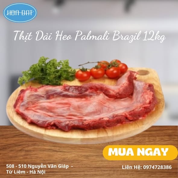 THỊT DẢI HEO PALMALI – NHẬP KHẨU BRAZIL - THÙNG 12KG (CHIA TÚI NHỎ)