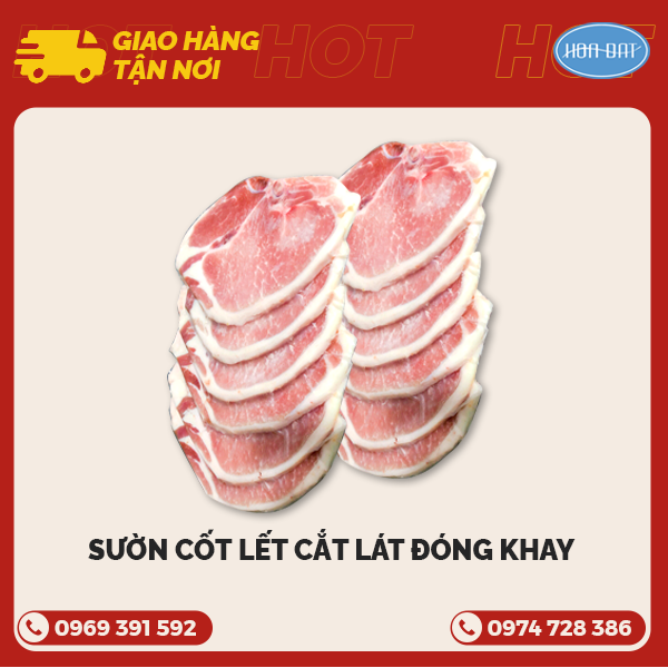 Sườn cốt lết cắt lát đóng khay 1kg