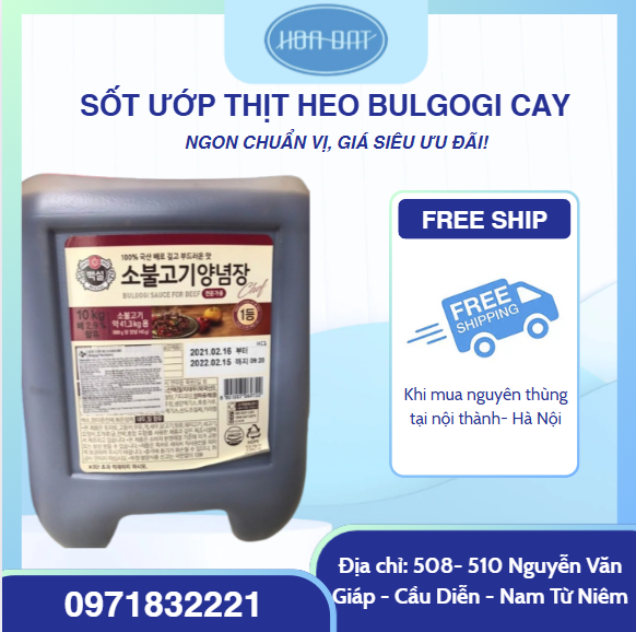Sốt Ướp Thịt Heo Bulgogi Cay CJ 10kg – Hàn Quốc