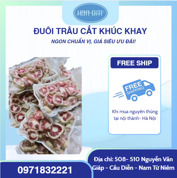 ĐUÔI TRÂU CẮT KHÚC KHAY 1KG