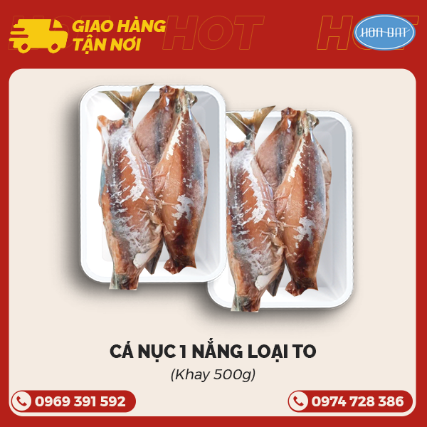 Cá nục 1 nắng loại to đóng khay 500g